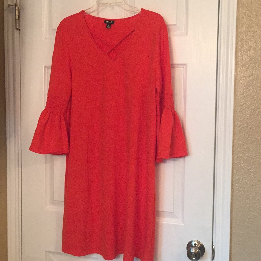 Tangerine cotton dress